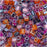 Miyuki 4mm Glass Cube Beads Color Mix Melonberry Purples Pink 10 Grams