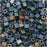 Miyuki 4mm Glass Cube Beads Color Mix Matte Heavy Metals 10 Grams