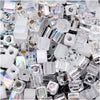 Miyuki 4mm Glass Cube Bead Mix 'Crystal Medley' 10 Grams