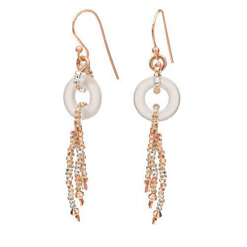 Retired - Crystal and Copper Donut Earrings