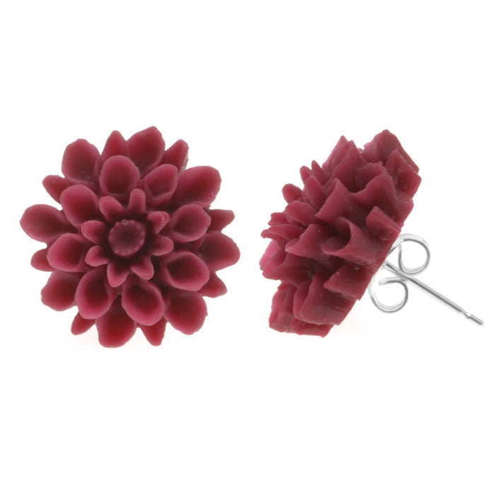 Retired - Lucite Chrysanthemum Earring Set
