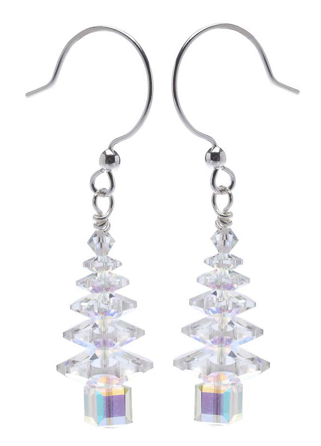 Winter Wonderland Crystal Tree Earrings (Reboot)