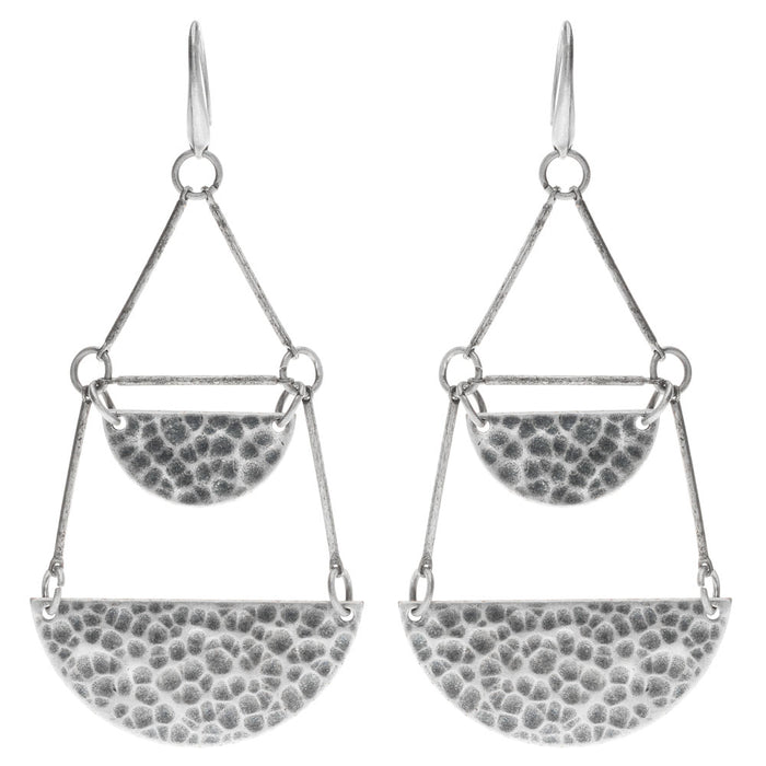 Retired - Hammered Half Moon Earrings