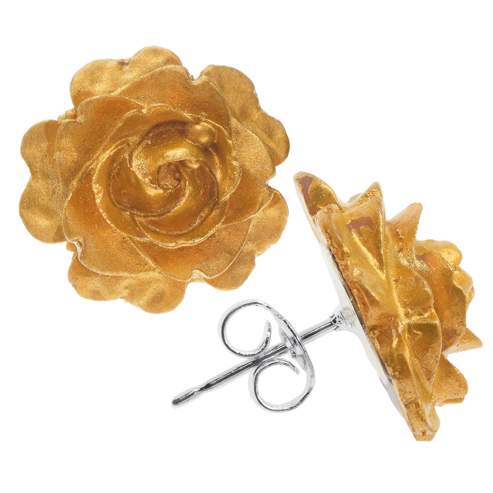 Retired - Golden Rose Earrings