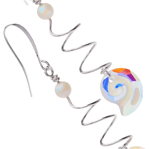 Retired - Austrian Crystal Sea Snail Earrings