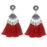 Retired - Crimson Fan Tassel Earrings
