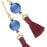 Blue Raspberry Tassel Earrings (Reboot)
