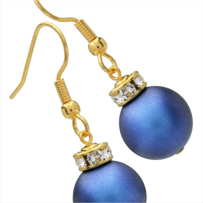 Retired - Christmas Ornament Earrings in Blue