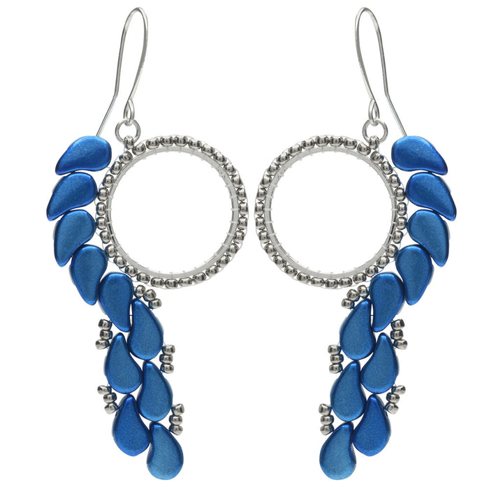 Paisley Pixie Earrings in Metalust Crown Blue