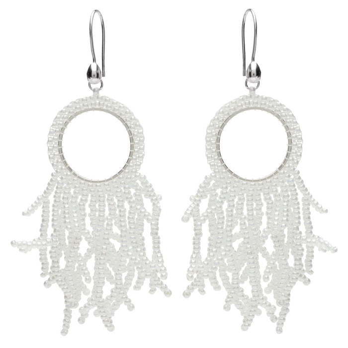 White Coral Earrings