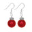 Retired - Christmas Ornament Earrings in Rouge and Silver