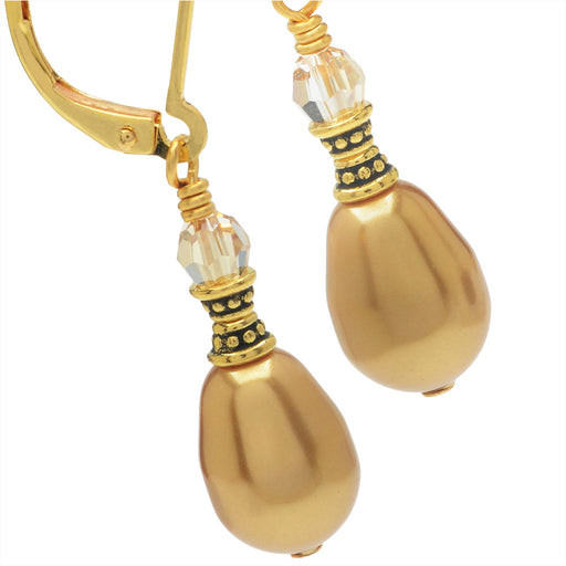 Retired - Classic Bridal Drop Earrings in Gold