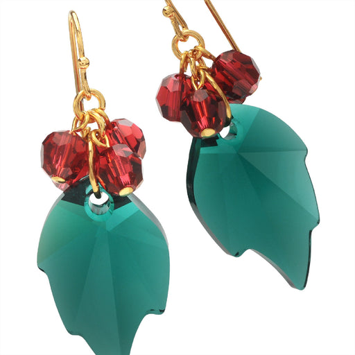 Retired - Merry Holly Leaf Earrings