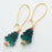 Emerald Christmas Tree Earrings
