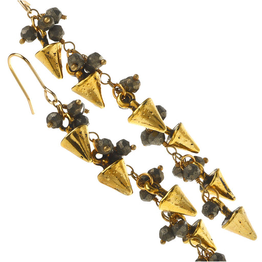 Retired - Pyrite Spike Earrings