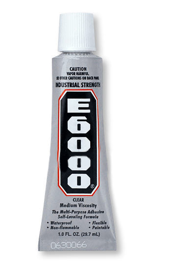 E6000 Glue - 9mL - Craft Glue - Flexible Glue - Glass Bottle Top