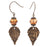 Retired - Crystal Copper Leaves Earrings