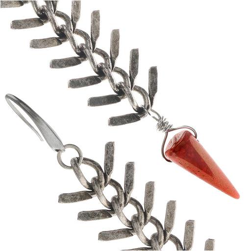 Retired - Fishbone Spike Earrings