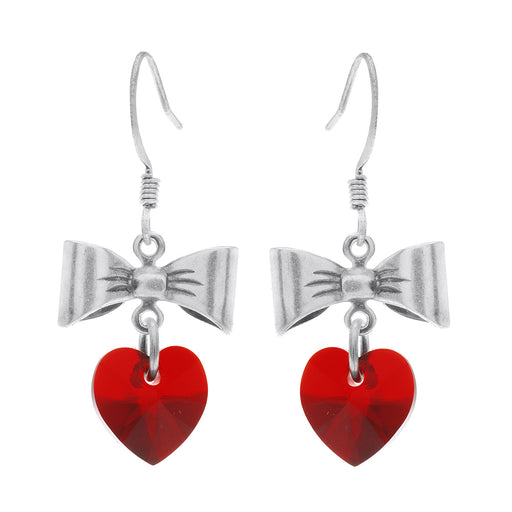 Retired - Sweetheart Earrings in Siam Red