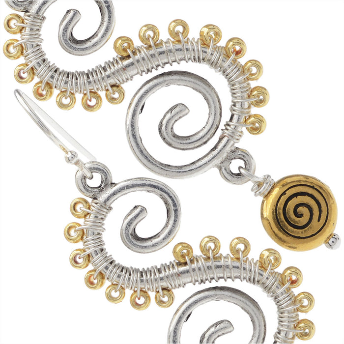 Retired - Serpentine Spiral Earrings