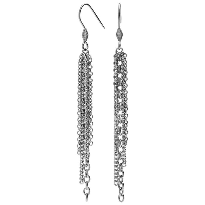 Retired - Stainless Steel Chain Earrings — Beadaholique