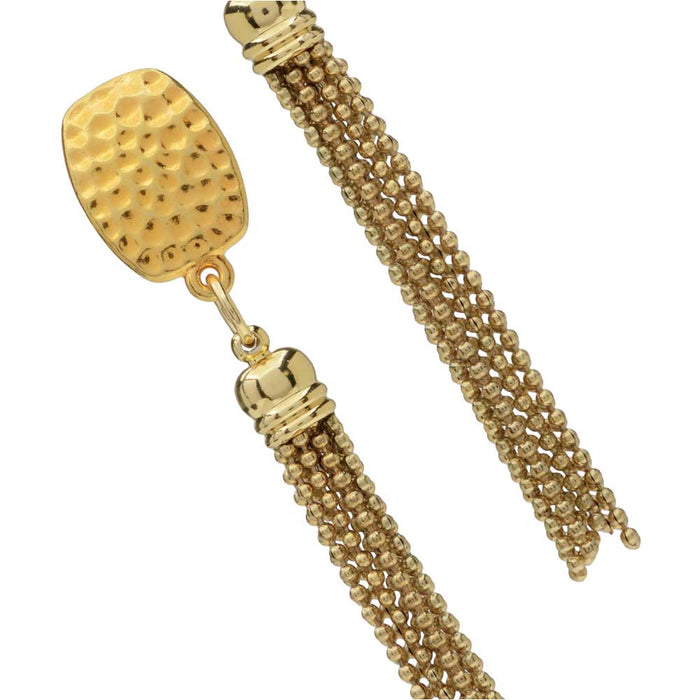 Retired - Gold Tassel Clip On Earrings