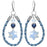 Retired - Kumihimo Loop Earrings in Ice Blue