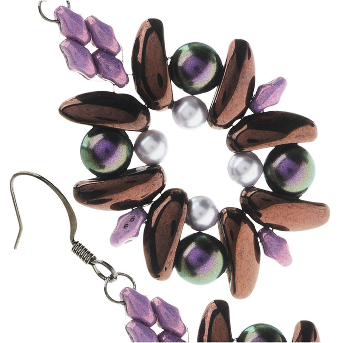 Retired - Purple Dahlia Earrings