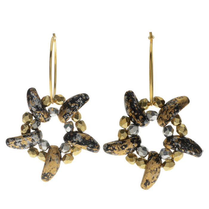 Retired - Metallic Starfish Earrings