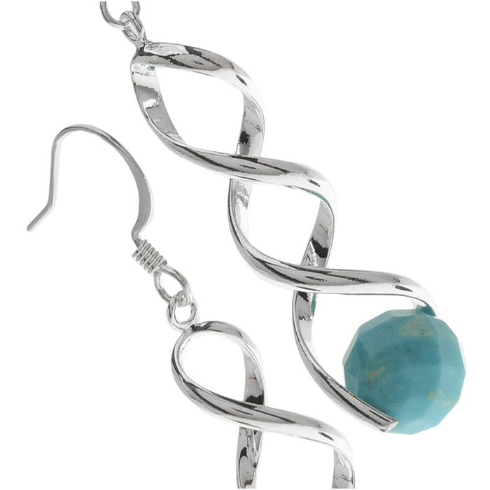 Retired - Pinch Bail Gemstone Earrings in Turquoise