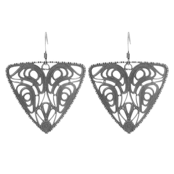 Retired - Art Nouveau Triangle Earrings