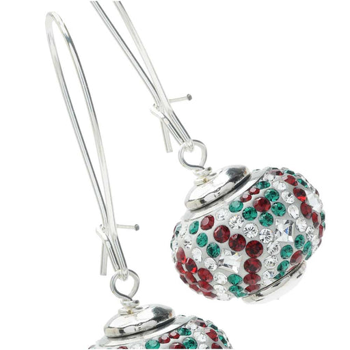 Retired - BeCharmed Pave Christmas Earrings