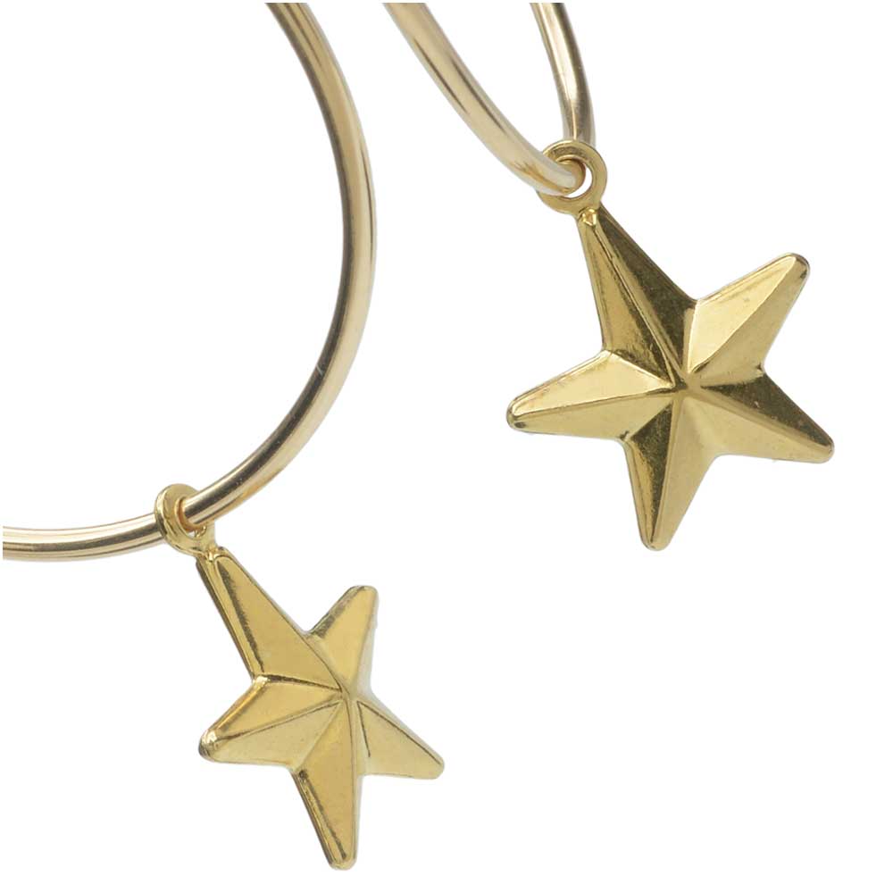 Retired - Golden Hoops and Star Earrings