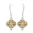 Retired - BeCharmed Square Pave Earrings in Crystal Golden Shadow