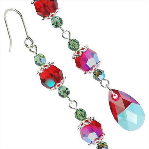Christmas Dangle Earrings featuring Austrian Crystals (Reboot)