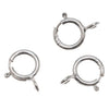 Spring Ring Clasps, Round with Open Ring 5mm, Sterling Silver (10 Pieces)