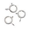 Spring Ring Clasps, Round with Closed Ring 5mm, Sterling Silver (10 Pieces)