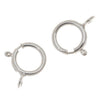 Spring Ring Clasps, Round with Closed Ring 6mm, Sterling Silver (10 Pieces)