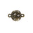 Magnetic Clasps, Sphere with Drop Pattern 19x12.5mm, Antiqued Bronze Tone (1 Set)