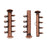 Slide Tube Clasps, 4-Strand with Vertical Loops 26x4mm, Antiqued Copper Plated (2 Sets)