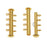 Slide Tube Clasps, 4-Strand with Vertical Loops 26x4mm, Gold Plated (2 Sets)