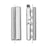 Elegant Elements Beadslides, Seed Bead Slide End Tube Clasp 29x10mm, Silver Plated (1 Set)