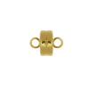 Magnetic Clasps, with Loops 7mm Diameter, Gold Plated (1 Set)