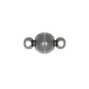 Magnetic Clasps, Smooth Round Ball with Loops 6mm Diameter, Gunmetal Tone Brass (1 Set)