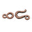 TierraCast Hook & Eye Clasps, Hammered 14mm, Antiqued Copper Plated (1 Set)