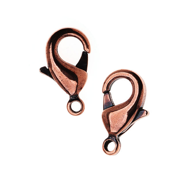 TierraCast Clasps, Lobster 12mm Antiqued Copper Plated (4 Pieces)