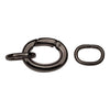 Lobster Clasps, Oval with 2 Jump Rings 20x15mm, Gunmetal Plated (1 Set)