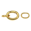Lobster Clasps, Oval with 2 Jump Rings 20x15mm, Gold Plated (1 Set)