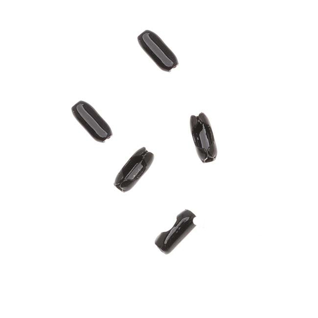 Connector Clasps, For Ball  Chain Fits 2mm, Black Color Steel (5 Pieces)