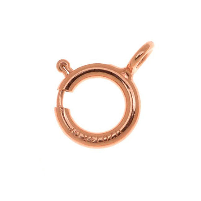 Spring Ring Clasps, Round with Closed Ring 14K Gold FIlled